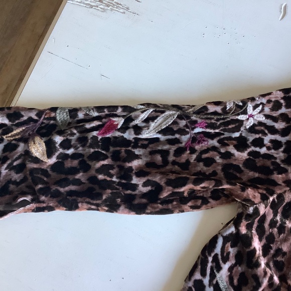 NWT Johnny Was Penelope Leopard Velvet Butterfly Embroidered Bolero Jacket S - Picture 6 of 16